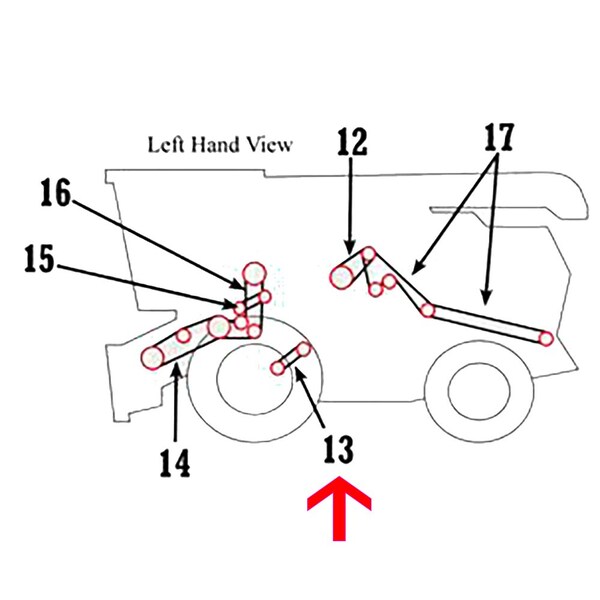 Aftermarket H137264 Slow Speed Separator Fan Belt Fits John Deere 9400 9501 9600 9500-9500SH COB40-0693 - main